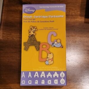 Disney Pooh Font Set with Yellow and Purple Accents